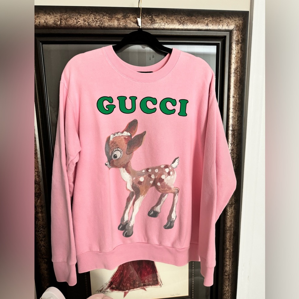 Gucci Limited Edition Bambi Fawn and Flowers Sweatshirt XS